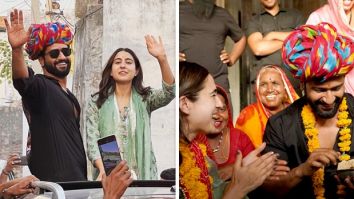 Vicky Kaushal and Sara Ali Khan bond with 180-member joint family in Rajasthan during Zara Hatke Zara Bachke promotions; see post