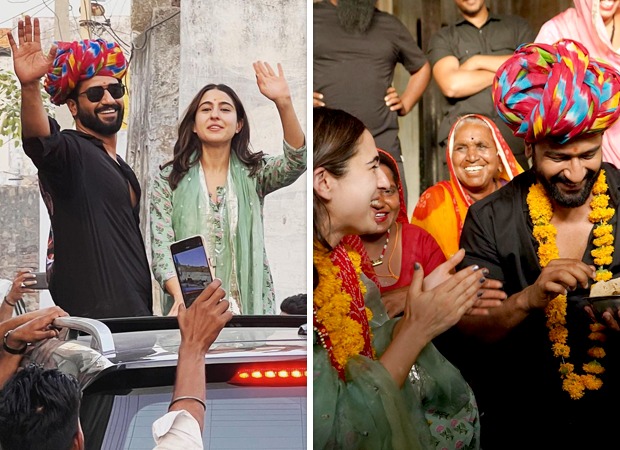 Vicky Kaushal and Sara Ali Khan bond with 170-member joint family in Rajasthan during Zara Hatke Zara Bachke promotions; see post