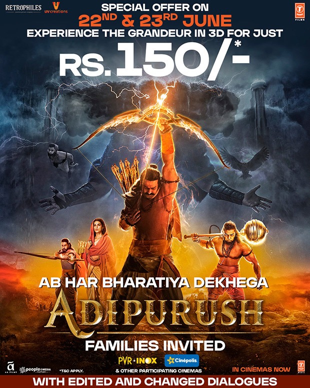 Adipurush makers reduce ticket prices for Hindi audience starting from Rs 150 : Bollywood News – Bollywood Hungama