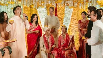 Allu Arjun and Aamir Khan come together to bless newlyweds Madhu Mantena and Ira Trivedi; watch