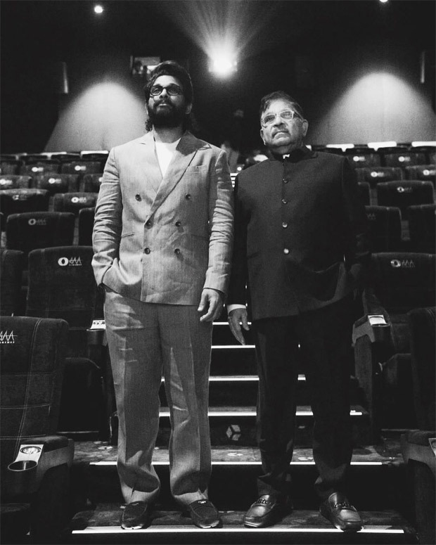 Allu Arjun shares a monochromatic photo with his dad Allu Aravind on Father's Day: "Spl wishes to the best father in the world"