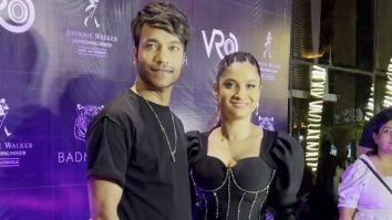 Ankita Lokhande twins in black with husband Vicky Jain as they pose for paps