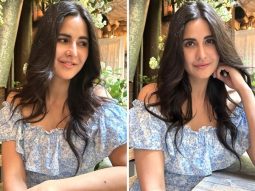 Katrina Kaif spends a chilling day at café dressed in blue off shoulder dress during holiday in New York; Vicky Kaushal reacts