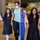 Ayushmann and Aparshakti Khurana holds mother's hand as they return to Mumbai; watch video