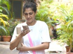 Kubbra Sait strikes a pose for paps post workout session