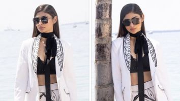 Mouni Roy gracefully soaks up the Cannes sun’s golden rays wearing a three-piece monochromatic ensemble