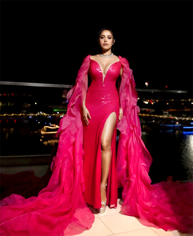 Nushrratt Bharuccha is embracing the bold and beautiful Barbiecore trend in a stunning fuchsia pink gown