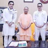Pankaj Tripathi and Main Atal Hoon director Ravi Jadhav meet UP Chief Minister Shri Yogi Adityanath as they start shooting in Lucknow