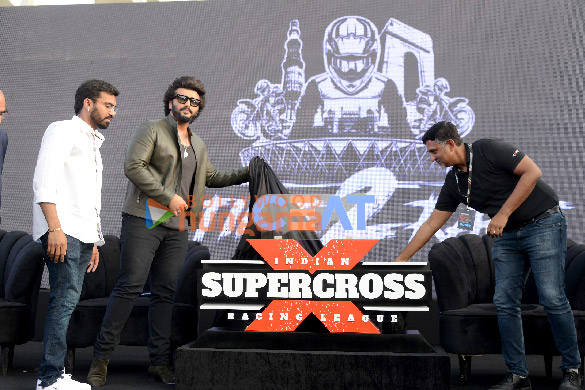 photos arjun kapoor launches the indian supercross racing league in delhi 2