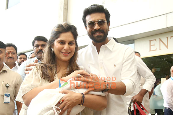 photos ram charan and wife upasana kamineni pose with their newborn daughter 1