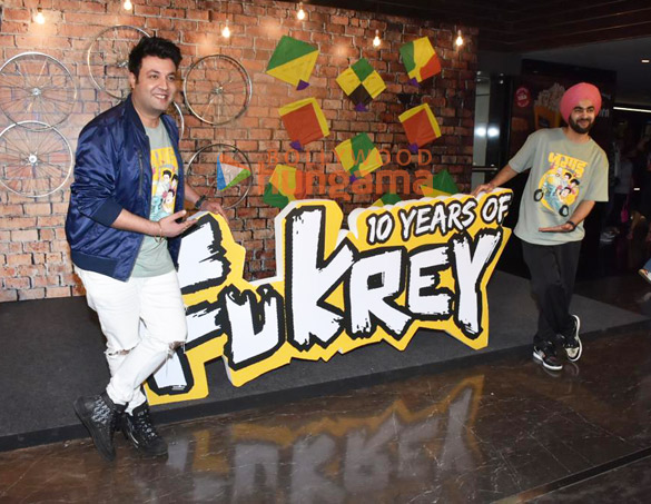 photos richa chadha ali fazal pulkit samrat varun sharma manjot singh and director mrigdeep singh lamba celebrate 10 years of fukrey 6