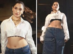 Tamannah Bhatia looks cooler than ever in a crop shirt, detachable jeans worth Rs.2 Lakh