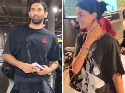 Aditya Roy Kapur and Ananya Panday spotted twinning in grey as they return from European vacation