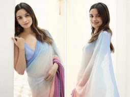 Alia Bhatt looks chic in every way possible in an ombre saree as she promotes Rocky Aur Rani Kii Prem Kahaani in Delhi