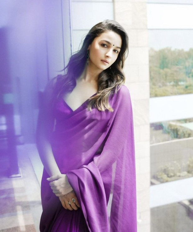 Alia Bhatt’s purple six-yard attire for Rocky Aur Rani Kii Prem Kahaani is grace and elegance in one