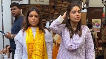 Bhumi Pednekar looks pretty in a lavender salwar as she gets clicked with sister