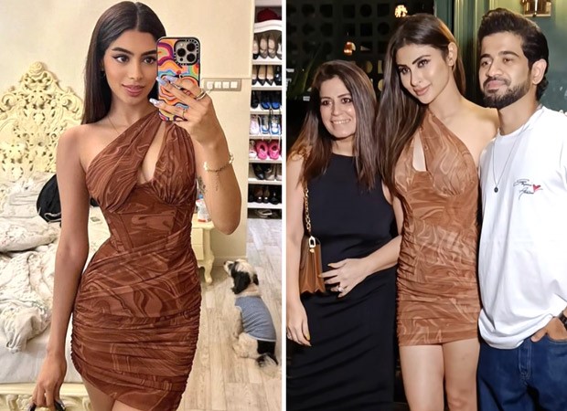 Fashion Face-Off: Mouni Roy and Khushi Kapoor unleash their style game in a  similar brown one shoulder House of CB Dress : Bollywood News - Bollywood  Hungama