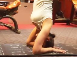 Go girl! Vaani Kapoor attempts handstand