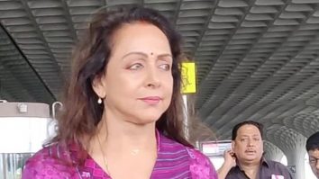 Gorgeous as always! Hema Malini gets clicked at the airport