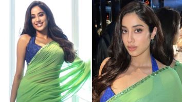 Janhvi Kapoor creates a Bawaal in Dubai wearing a green sheer saree as she unveils the trailer of her highly-anticipated film Bawaal