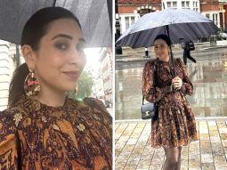 Karisma Kapoor shares pictures from her lovely rainy-day adventure in London dressed in brown printed mini dress