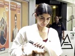 Khushi Kapoor gets clicked with her pet post gym sessions