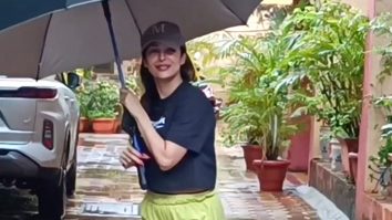 Malaika Arora attends her gym class despite heavy rains