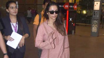 Malaika Arora looks pretty dressed in a pink salwar