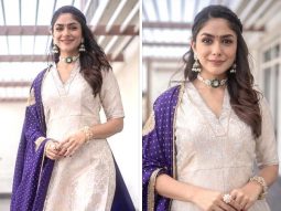 Mrunal Thakur in her gorgeous brocade sharara and gajra is making us stop and stare