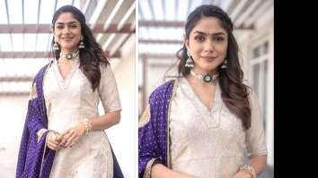 Mrunal Thakur in her gorgeous brocade sharara and gajra is making us stop and stare