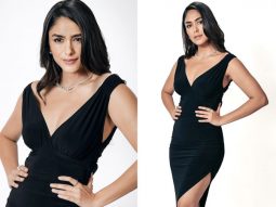 Mrunal Thakur sets hearts pounding and jaws dropping in her bold black dress with daring slit
