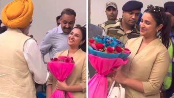 Unseen video: Parineeti Chopra and Raghav Chadha greeted with a lavish welcome at Amritsar airport