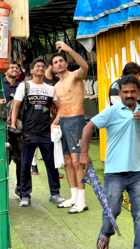 photos ibrahim ali khan snapped at a football ground 4