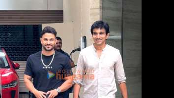 Photos: Kunal Kemmu and Pratik Gandhi snapped outside a dubbing studio in Bandra