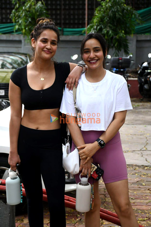 photos neha sharma and aisha sharma snapped outside the gym 5 5