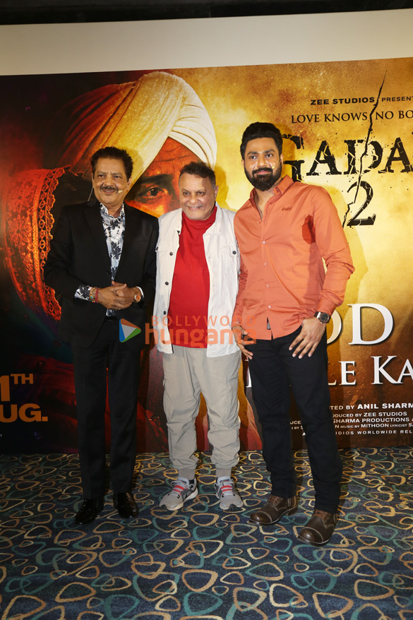 photos team of gadar 2 attend the song launch of their film udd jaa kaale kaava 3