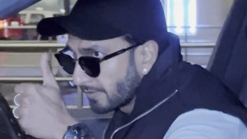 Ranveer Singh plays ‘What Jhumka’ in full volume as he arrives at the airport in a yellow car