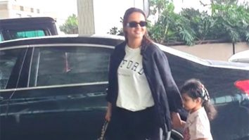 Surveen Chawla gets clicked with daughter at the airport