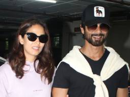 The cute Kapoors! Shahid & Mira pose for paps