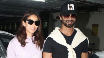 The cute Kapoors! Shahid & Mira pose for paps