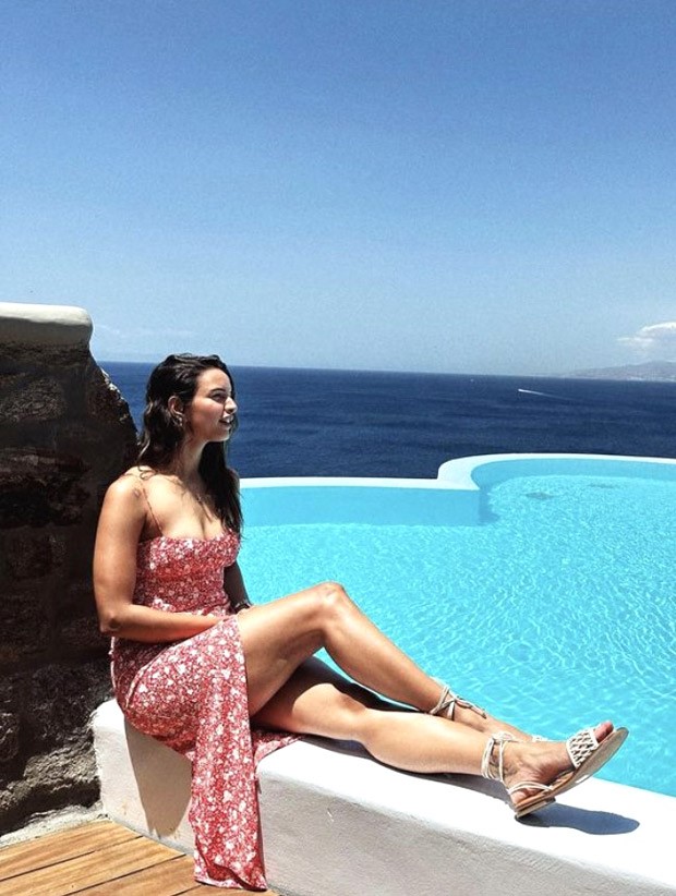 Tripti Dimri relishes the spellbinding beauty of Greece in a gorgeous red floral maxi dress