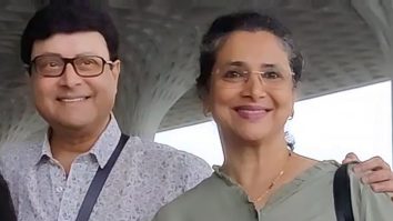 What an adorable family! Shriya Pilgaonkar gets clicked with her parents at the airport
