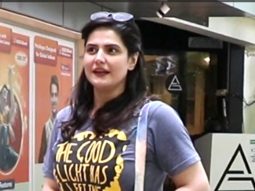 Zareen Khan strikes a pose for paps post gym session