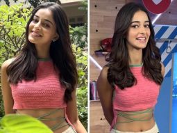 Ananya Panday, dressed in a pink crochet crop top and trousers, is exuding the proper kind of chic summer vibes