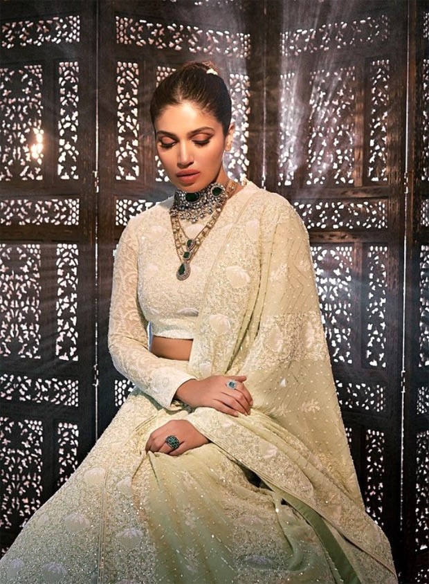 Bhumi Pednekar weaves ethnic magic in an ivory lehenga and polki jewellery