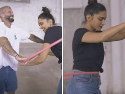 Deepika Padukone unleashes playful side with hula hoop challenge on set; watch