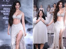 Disha Patani casts a spell as she dazzles the runway in a glitzy silver lehenga, stealing hearts as the showstopper for Dolly J at FDCI ICW 2023