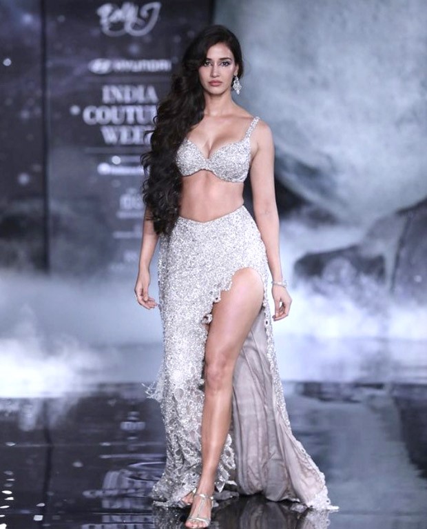 Disha Patani casts a spell as she dazzles the runway in a glitzy silver lehenga, stealing hearts as the showstopper for Dolly J at FDCI ICW 2023