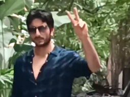 Ibrahim Ali Khan waves at paps as he gets clicked in the city