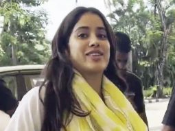 Janhvi Kapoor in an all white salwar makes a statement with her yellow dupatta